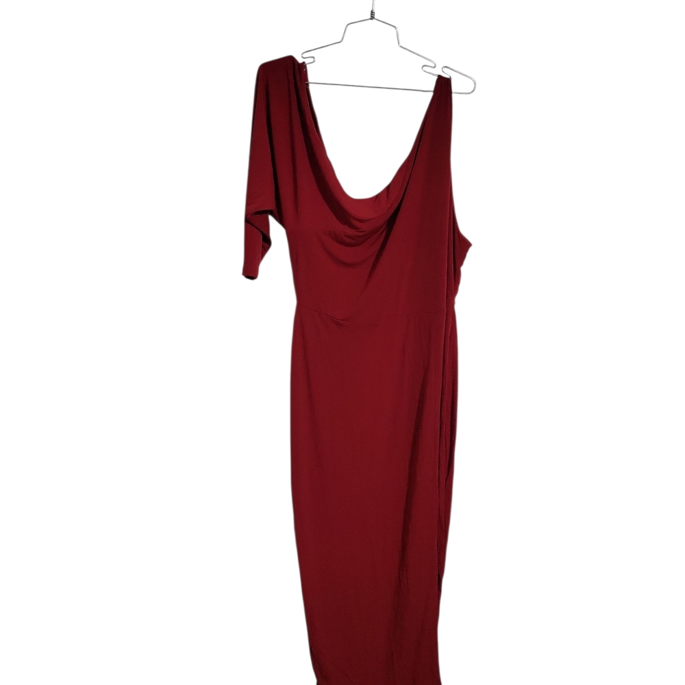 NWT SoncyElegant Red Women's Dress W/ Front Slit
